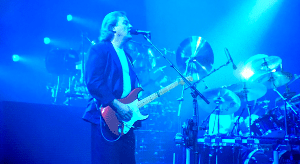 David Gilmour onstage.