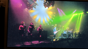 Delicate Sound Of Thunder - Pink Floyd colorful stage shot.