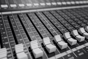 A mixing board.