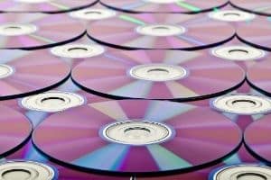 A group of DVDs.