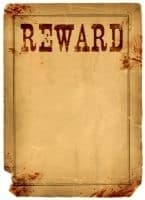 An old-time reward poster