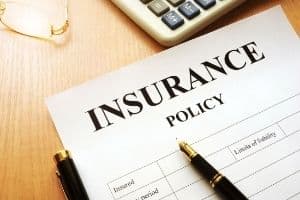 An insurance policy on a desk