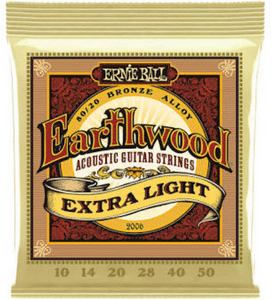 Fingertips Hurt Playing Guitar - A set of Ernie Ball extra light acoustic guitar strings.