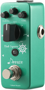 Donner Reverb Pedal Review - A view of the pedal from the right side