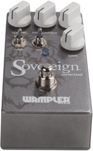 Wampler Sovereign Distortion Pedal Review - An overhead view of the unit