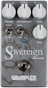 wampler sovereign distortion pedal review -A view of the top of the pedal