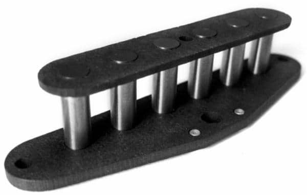 Custom Shop Stratocaster Pickups – A pickup bobbin and magnetic pole pieces