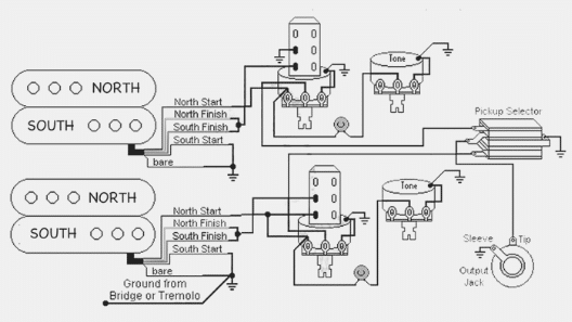 Humbucker Pickups Vs Single Coil - A wiring diagram for splitting humbucker pickups