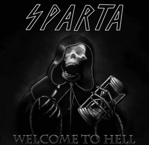 Sparta UK - An image of a skeleton in a black robe holding an hourglass.