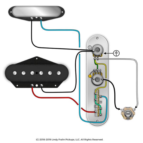 Reverse Telecaster Control Plate - Fralin Pickups wiring diagram for a reverse Tele control plate