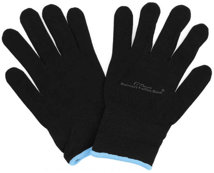 Do Guitar Gloves Work - A pair of guitar gloves in black, made by Musician's Practice Glove